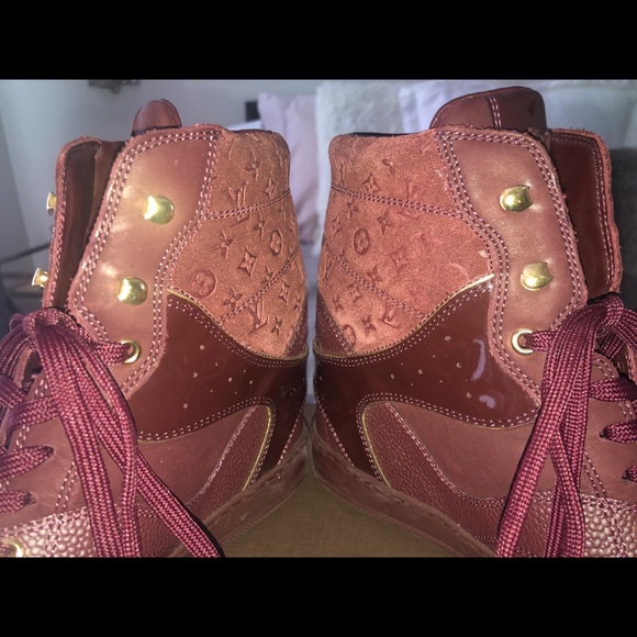 Louis Vuitton wedge booties,pattern leather/Suede - Picture 5 of 9